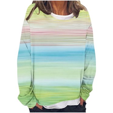 Staron Chemises à Manches Longues pour Femmes Mode d'Automne T-Shirts de Couleur Unie Col Rond T-Shirts Habillés Hauts Coupe Ample Tuniques de Printemps Hauts Basiques Chemise Cadeaux pour Femmes à Moins de 25 Dollars