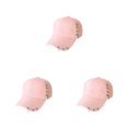 thumbnail image 1 of Thinsony Hip Hop Baseball Cap With Ring Decor For Stylish Look Cotton Ring Baseball Hat Fits All Head Shape Comfortable Chain Pink 3Set, 1 of 6
