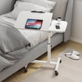 thumbnail image 2 of Overbed Table with Wheels, Height Adjustable Over Bed Table Movable Rolling Bedside Table Standing Desk Bed Table for Hospital and Home Use, 2 of 6