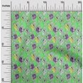 thumbnail image 2 of oneOone Cotton Silk Light Green Fabric Kalamkari Craft Projects Decor Fabric Printed By The Yard 42 Inch Wide, 2 of 5