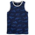 thumbnail image 1 of Carter's Little Boys' Shark Jersey Tank, Blue, 6 Months, 1 of 1