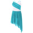 thumbnail image 3 of Jhaoyu Robe de Danse Lyrique Moderne Jazz pour Filles Enfants Robe Justaucorps Irrégulier Performance Danse Bleu Vert 14, 3 of 7