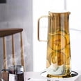 thumbnail image 4 of LutIedan Glass Pitcher with Lid Cold Water Jug Iced Tea Pitcher Lemon Infuser for Iced Tea Drinks Parties Dishwasher Safe, 4 of 5