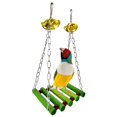 thumbnail image 1 of Bangcool Parrot Cage Toy Hanging Colorful Bird Perch Swing Parrot Chew Toy for Christmas, 1 of 10