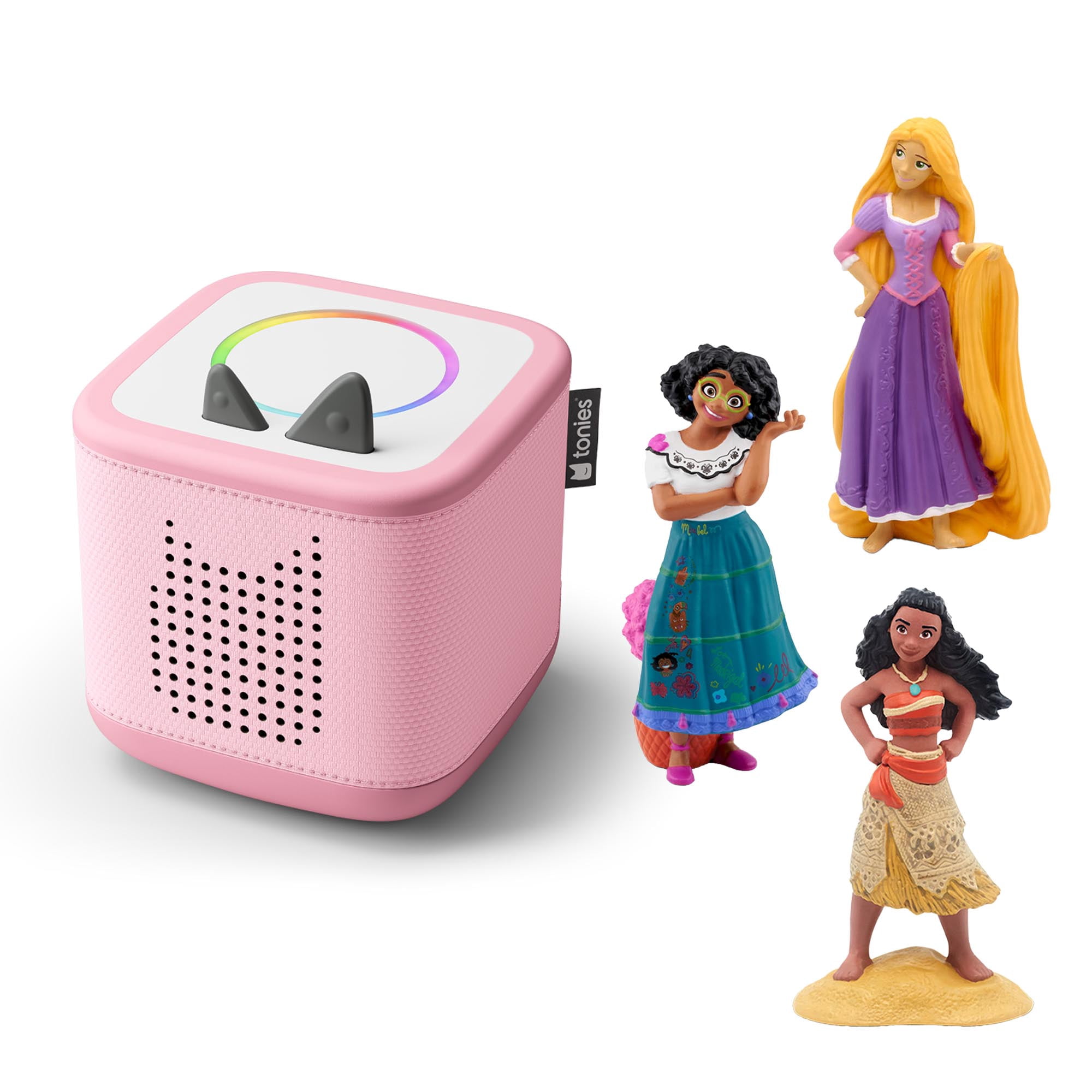 tonies Coffret Toniebox 2 avec Encanto, Vaiana et Raiponce – Rose nuage (Francais)