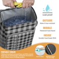 thumbnail image 2 of Retro Plaid Insulated Backpack Cooler - 20L High-Capacity Leakproof Lunch Bag for Outdoor, Travel & Work, 2 of 5