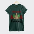 thumbnail image 2 of Christmas Tree Top Womens Casual Round Neck Short-sleeved Christmas Tree Printed T-shirt Top, 2 of 6