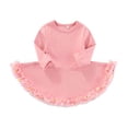 thumbnail image 1 of MIASHUI Robe de Fête en Tulle à Fleurs pour Tout-Petites Filles à Manches Longues pour la Danse et Rose, 3-4 Ans, 1 of 4