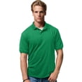 thumbnail image 1 of Hanes Cotton-Blend Men`s Jersey Polo, L, Kelly Green, 1 of 2