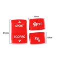 thumbnail image 4 of Bouton de Commutation Latérale de Console de Voiture 2S F22 F23 2014 à 2018 Rouge, 4 of 8