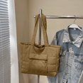 thumbnail image 4 of Fridja Clearance under 5$ Quilted Casual One Shoulder Computer Bag Large Capacity Tote Bag, 4 of 6