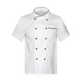 thumbnail image 1 of zdhoor Unisex Mens Womens Double-Breasted Chef Coat Cooks Jacket Chef Works Kitchen Cooking Uniform White Short Sleeve XL, 1 of 7