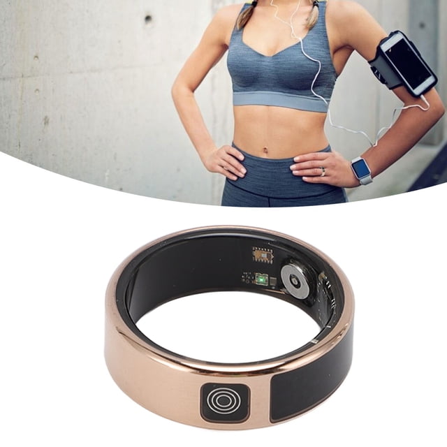 Pedometer Smart Ring, Display Screen Smart Ring Stainless Steel with Charging Case for Daily Use 9,10,11,12