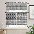 thumbnail image 4 of Geometric Boho Valances for Windows, Modern Kitchen Curtains, Bathroom Curtains Window Rod Pocket Short Curtains,Kitchen Window Curtains Over Sink,3 PCS Small Window Curtains,Valances for Kitchen, 4 of 6
