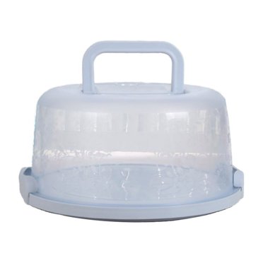 Plastic Cake Carrier  Cake Keeper with Cover and Handle  10.23 Inch Cake Container for Transport Cakes  Desserts  Light Blue