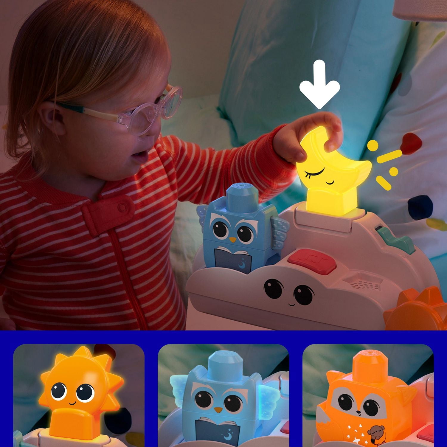 MEGA BLOKS Fisher-Price Veilleuse Doux Sommeil, 30 pièces