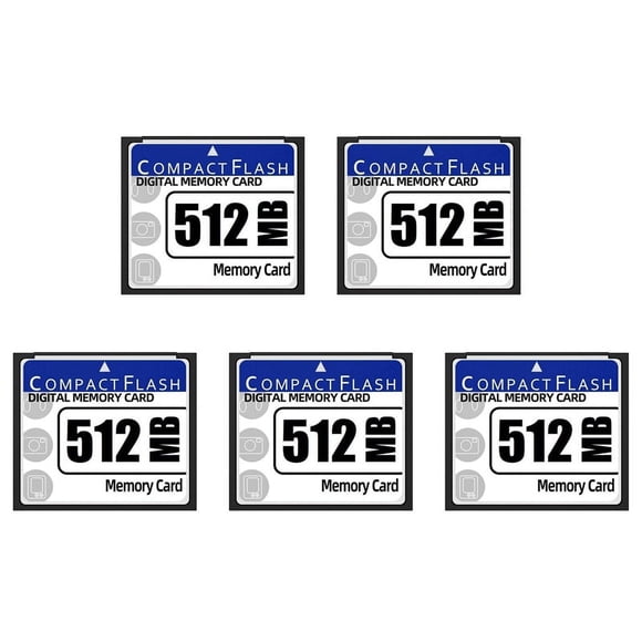 5X 512MB Compact Flash Memory Card for Camera, Advertising Machine, Industrial Computer Card,5 x Compact Flash Card,White&blue