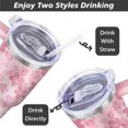 thumbnail image 4 of Gobelet 40 Oz avec Poignée et Paille Isolé Double Paroi en Acier Inoxydable Tasse de Voyage Boîte Cadeau Gobelet Réutilisable Tasse de Café de Voyage pour Bureau Tasse de Bière Isolée Portable pour Boissons Chaudes et Froides, 4 of 5