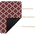 thumbnail image 2 of Super Absorbent Bath Mat 20"x32" Red Quick Dry AntiSlip Bath Rug Fits Under Door Washable Bathroom Rugs for Shower Room in Front of Bathtub Sink Enhance Safety and Style, 2 of 6