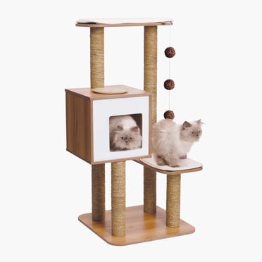 Vesper High Base – Walnut Cat Tree
