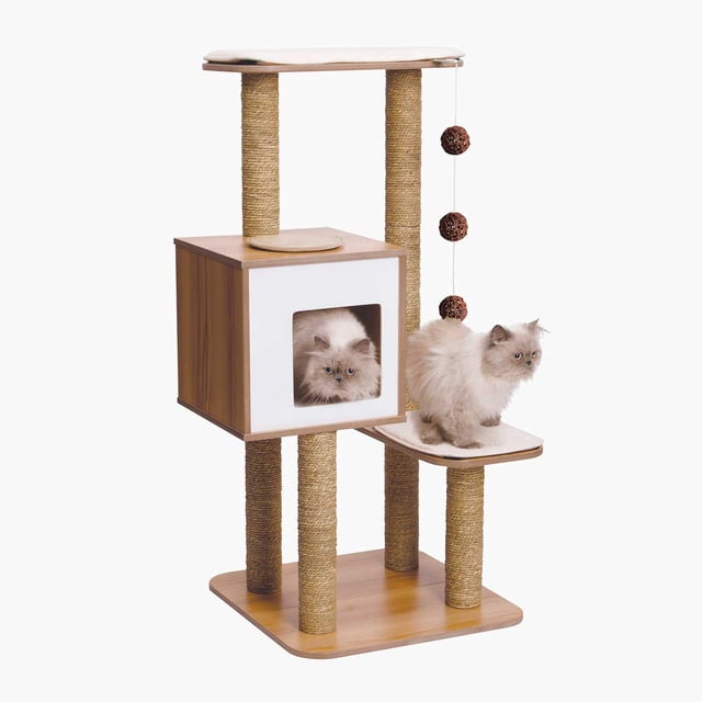 Vesper High Base – Walnut Cat Tree