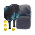 thumbnail image 4 of jinwen Premium Pickleball Paddles Set and Portable Storage Bag 2 Rackets Nonslip Grip 4 Blue, 4 of 9