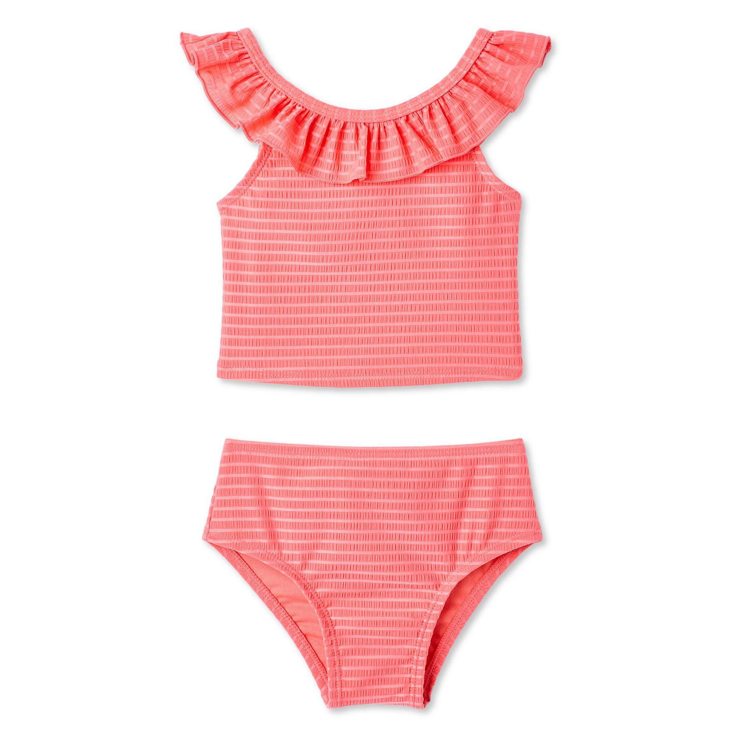 Ensemble 2 pièces avec tankini à smocks George pour bébés filles