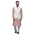 thumbnail image 1 of Atasi Traditional Printed Kurta Churidar Pajama Set With Nehru Jacket For Men, 1 of 5
