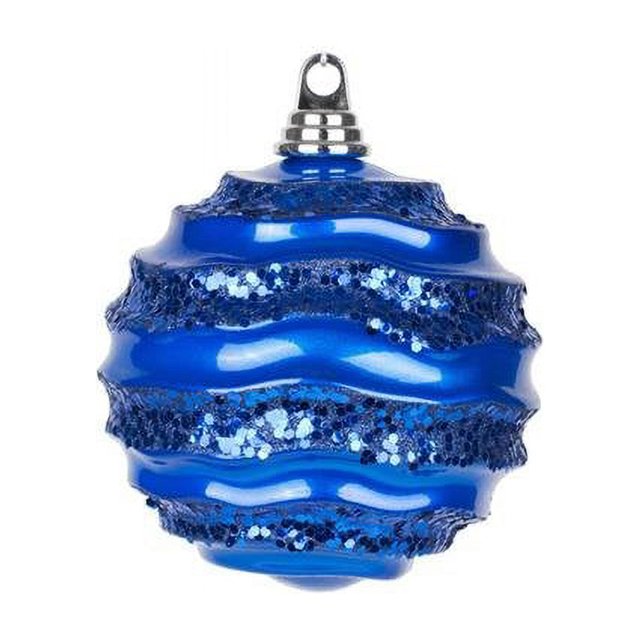 Vickerman M132002 Boule de Bonbon Bleu Pailleté - 6 Po.
