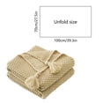 thumbnail image 3 of Acrylic Knitted Sofa Blanket with Wind Fringe for Office, Nap, and Home Use in Multiple Colors, 3 of 7