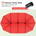 thumbnail image 2 of Gymax Parasol de Patio Double Face Jumeau de 15 Pi pour l'Extérieur, Pare-Soleil, Manivelle, Base de Marché, Rouge, 2 of 7