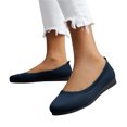 thumbnail image 3 of Kcodviy Chaussures Décontractées Respirantes pour Femmes, Couleur Unie, Talon Bas, Bout en Tricot, Bout Rond, Chaussures Plates pour Femmes, Décontractées, Confortables, Chaussures Décontractées, 3 of 7