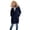 Navy, variant on Pregnant Women's Hooded Coat, Warm Outerwear, Soft Fleece Lining, Adjustable Cuffs, Long Sleeve Design, Winter Travel Gear, Lightweight Insulation, maternity coat for cold weather, indoor outdoor