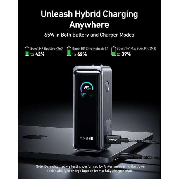 Anker Prime Power Bank, 9,600mAh Battery Pack with 65W Output