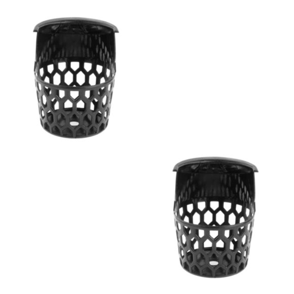 VONKY Plastic Pool Basket Hanging Snooker Billiard Basket Versatile and Sturdy Pool Equipment Holder Black S 2Set