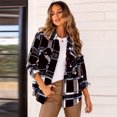 thumbnail image 2 of REDHOTYPE Nouvelle Mode Veste à Col Polyvalent Cardigan Décontracté Chemise à Carreaux Manches Longues, 2 of 3