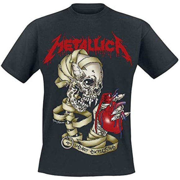 Metallica Heart Explosive Black T-Shirt Men's XL
