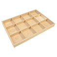 thumbnail image 2 of lionlar Stackable Jewelry Tray Burlap Inserts Trays Organizer Box Display Holder Jewelry 12 Grids, 2 of 9