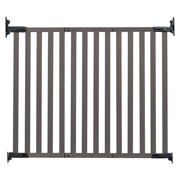 KidCo Angle Mount Safeway Stair Top Quick Release Bamboo Baby Gate, Gray