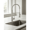thumbnail image 3 of APPASO Brushed Nickel Commercial Kitchen Faucet with Pull Down Sprayer, Stainless Steel Single Handle Spring Kitchen Sink Faucet, 2 Spray Modes, 360° Swivel Spout, 3 of 12