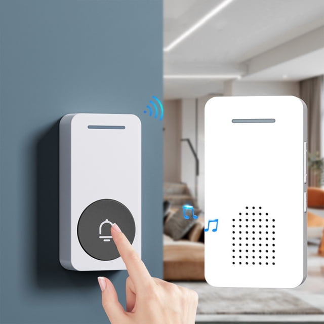 Wireless Doorbell House Door Kit 900ft Range With 34 Ringtones & 4 Regulable Volume Battery Powered