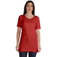 thumbnail image 1 of Inkmeso Plain Basic Tshirt Long Length Tee Short Sleeve Workout Top For Women, 1 of 9