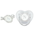 thumbnail image 2 of Silicone Baby Pacifier Silver A-Z Letters Safe BPA Free One Piece Seamless Pacifier with Lid for Infant 6-18 Months, 2 of 7