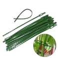thumbnail image 1 of HOARBOEG 100pc 13/23cm Multipurpose Green Binding Tree Vines Plastic Fixed Horticultural Binding Strap Garden Fish Bones Binding Line, 1 of 8