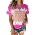 thumbnail image 1 of Nlife T-Shirt à Manches Courtes Imprimé Teint à la Cravate pour Femmes, 1 of 2