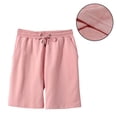 thumbnail image 2 of Besolor Gym Shorts Women Summer Plus Size Drawstring High Waisted Jogger Basic Solid Color Workout Sweat Shorts, 2 of 5