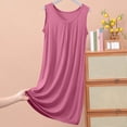 thumbnail image 1 of Elvqul Chemises de Nuit Sans Manches Pyjamas Dames Robe en Coton Doux Uni Pyjama pour Femmes Grande Taille, 1 of 5