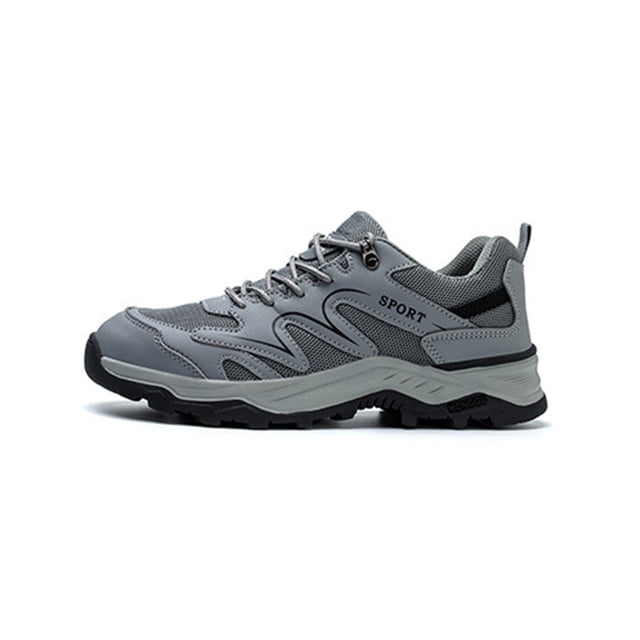UKAP Men Safety Shoes Anti-smash Work Shoe Slip Resistant Sneakers Working Hiking Boots Lightweight Grey 7
