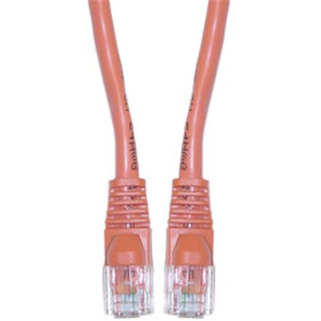 Cat6a Orange Ethernet Patch Cable Snagless Moulé Boot 500 MHz 10 Pieds