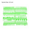 thumbnail image 2 of Uxcell Felt Letter Board Letters Numbers Symbols 3/4 inch Green Alphabet Message Board Changeable, 2 of 6